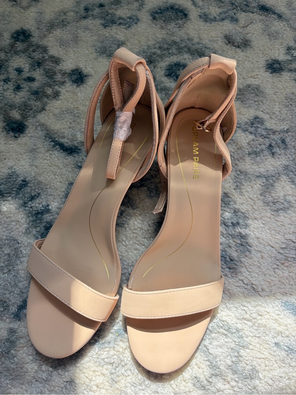 Dream Pairs Nude Pink Ankle Strap Heels
